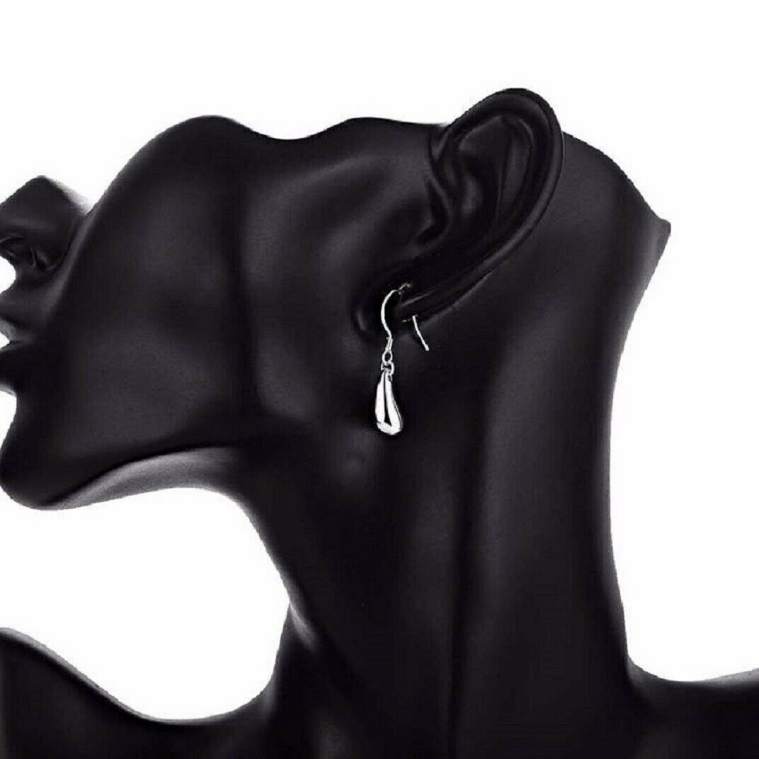 Damen Mädchen Silberplattierte Wassertropfen Süße Ohrringe | Shop Nory