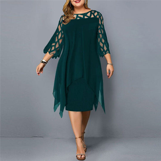 Elegantes Plus Size Midi Kleid für Frauen