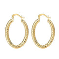 Oval Medium Gold Plated Twirl Ohrringe | Shop Nory