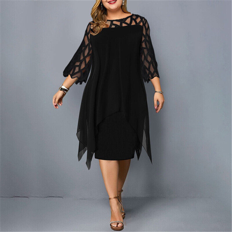 Elegantes Plus Size Midi Kleid für Frauen