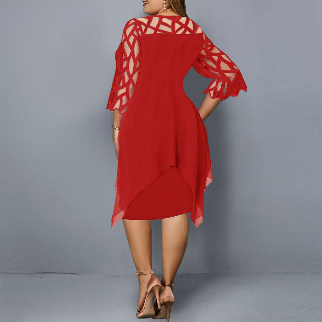 Elegantes Plus Size Midi Kleid für Frauen
