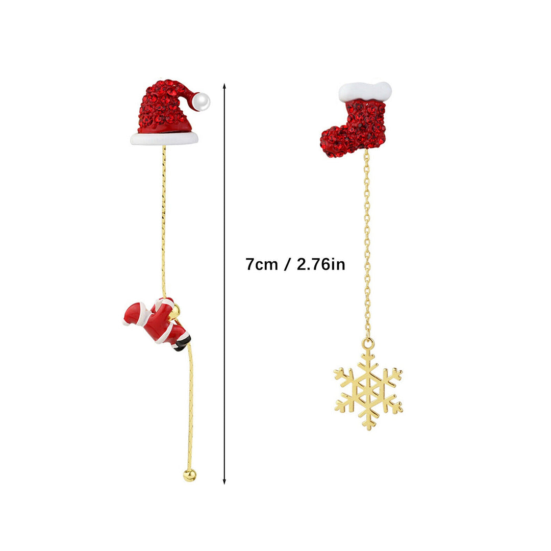 Weihnachtsmann lange Quasten Ohrringe - Winterzauber Edition | Shop Nory