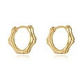Kleine Hoop Bambus Gelenkform Gold gefüllte Ohrringe | Shop Nory