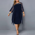 Elegantes Plus Size Midi Kleid für Frauen