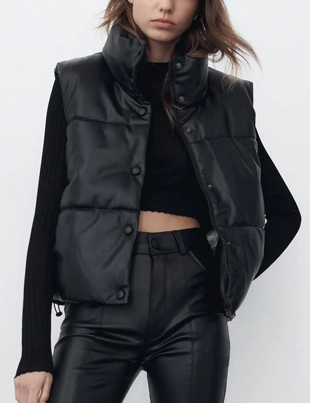 Leder Weste Kurz & Stylisch