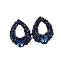 Luxus Temperament Blaue Herz Kristall Besetzte Party Ohrringe | Shop Nory