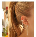 Punk Rock Blattkette Quaste Hängend Armreifen Stud Ohrringe | Shop Nory