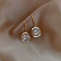 Damen Gold Beschichtet Rund Funkelnd Diamant Schnitt Kristall Rhinestones Stud Ohrringe | Shop Nory