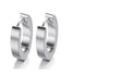 Unisex Silber Einfarbig Glatt Titanstahl Antiallergisch Kleine Creolen | Shop Nory