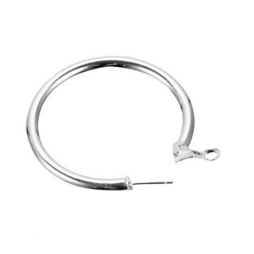 Damen 925 Silber Plattiert Große Creole Stil Große Klassische 5mm Ohrringe | Shop Nory