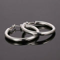 Damen 925 Silber Plattiert Große Creole Stil Große Klassische 5mm Ohrringe | Shop Nory