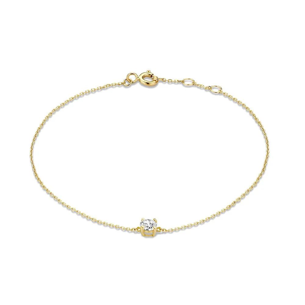 S925 Zarte Einzel-Diamant-Armbänder