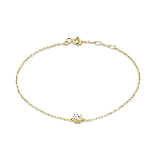 S925 Zarte Einzel-Diamant-Armbänder