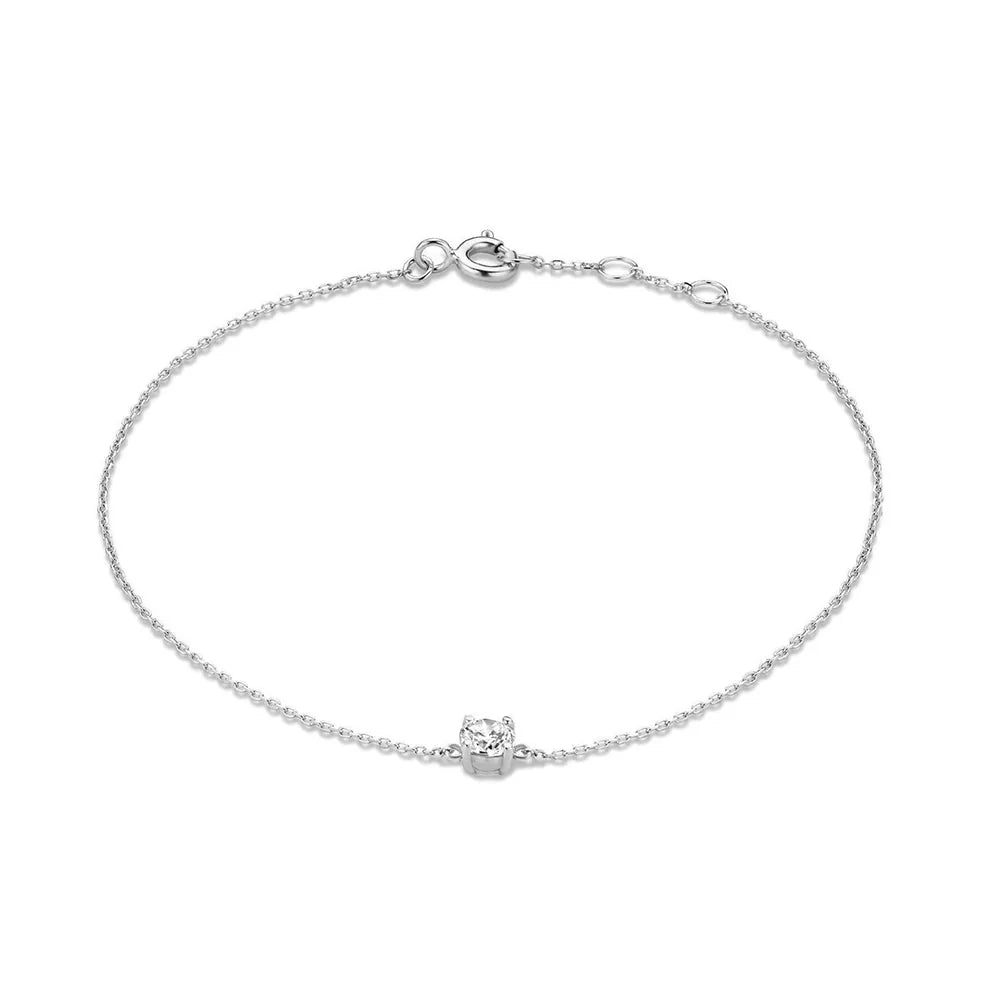 S925 Zarte Einzel-Diamant-Armbänder