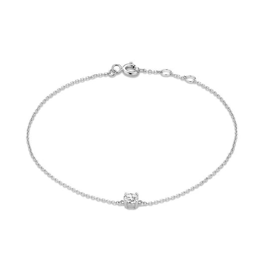 S925 Zarte Einzel-Diamant-Armbänder