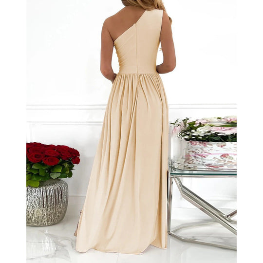 Frühling/Sommer Schulterfreies Kleid für Frauen