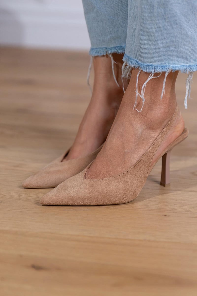 modische Damen-Slingback-Schuhe