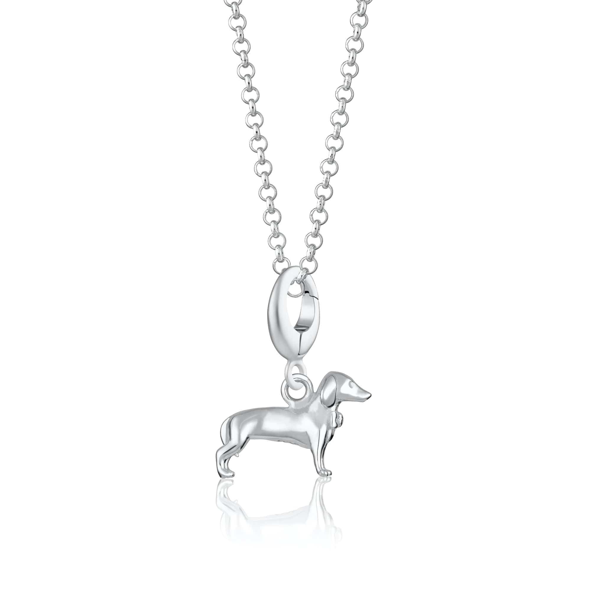 Silberner Dackel Charme Halskette | Shop Nory