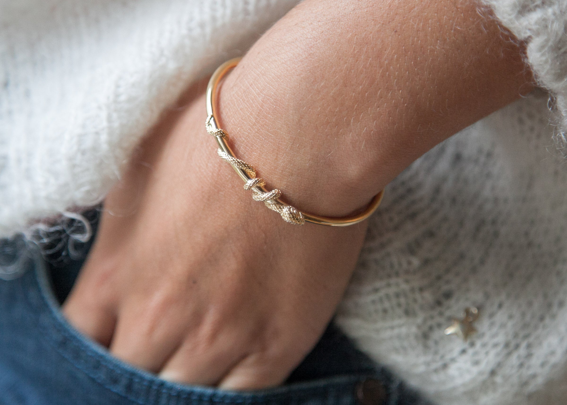 Armreif Schlange 16 Karat vergoldet | Shop Nory