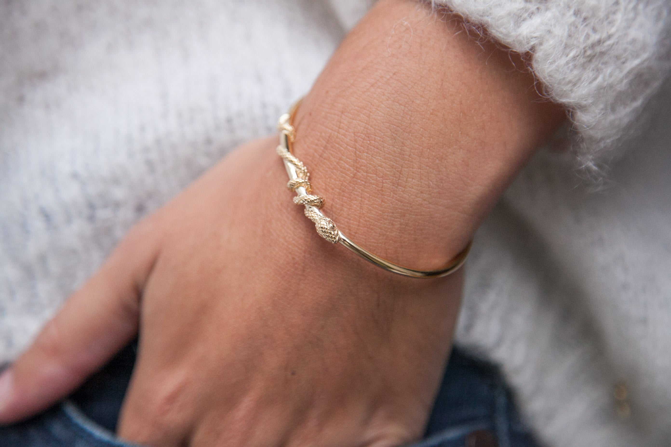 Armreif Schlange 16 Karat vergoldet | Shop Nory