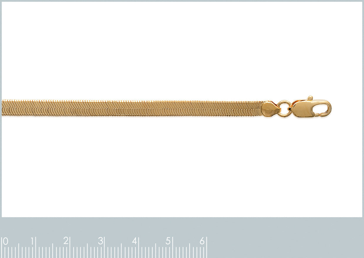 Flaches Schlangenarmband - 16K vergoldet | Shop Nory