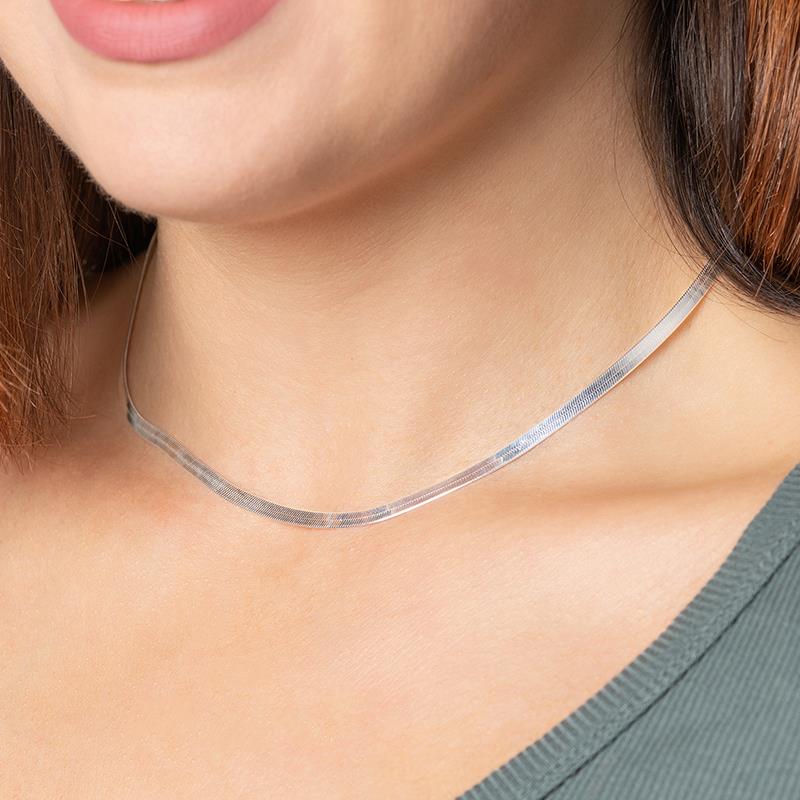 Flache Schlangenkette aus silber | Shop Nory