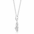 Silber Scroll Abschluss Charm Halskette | Shop Nory