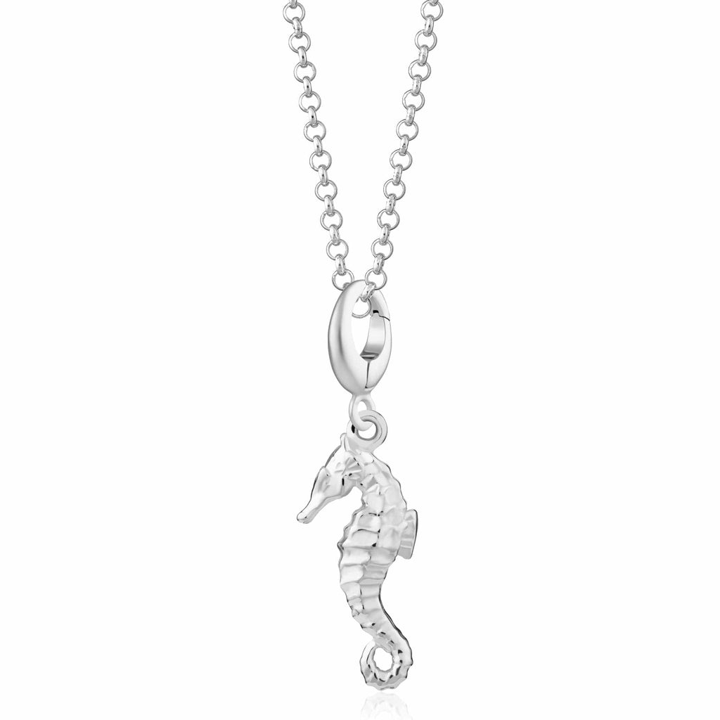 Silberne Seepferdchen Charm Halskette | Shop Nory