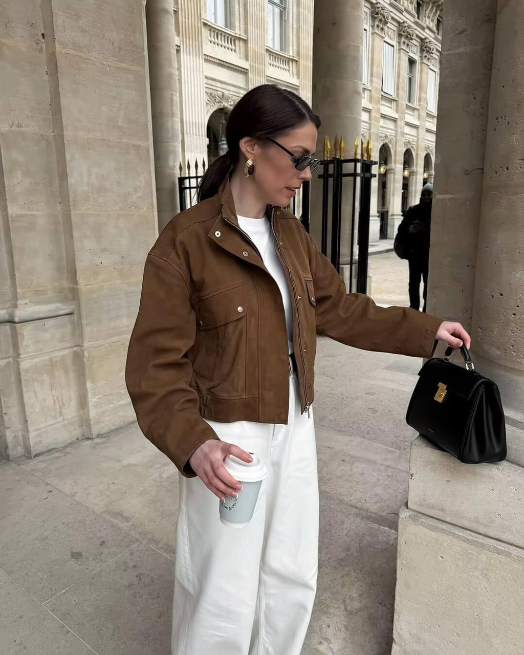 Shopnory | Wildleder Bomberjacke