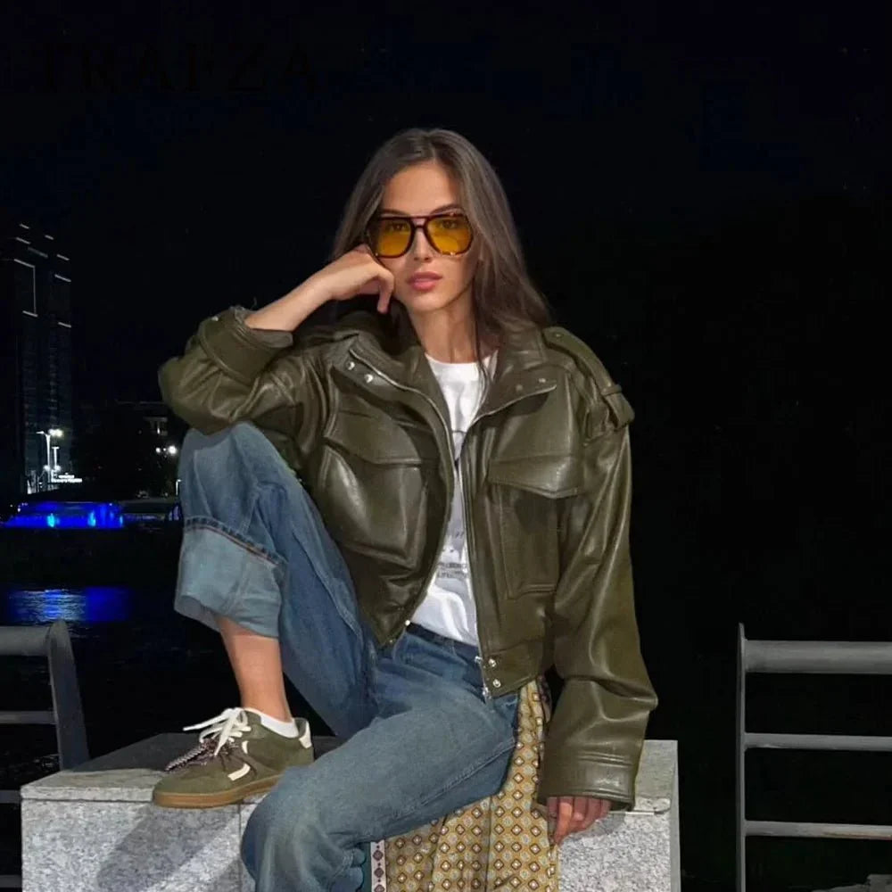 Kunstlederjacke