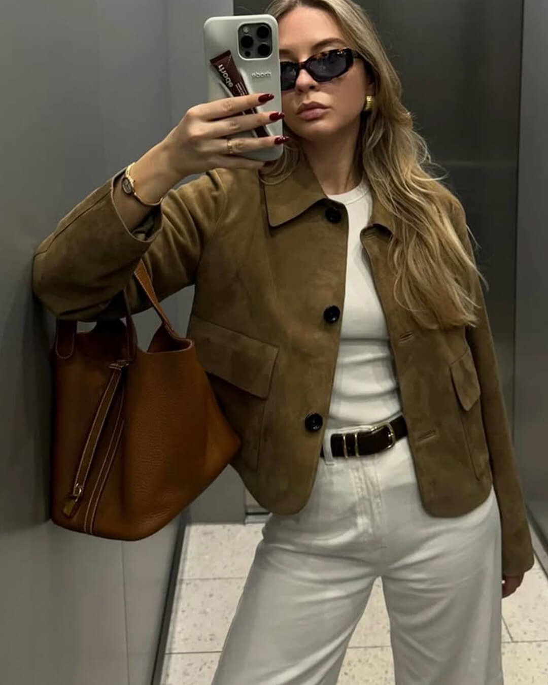 Wildleder Blazerjacke