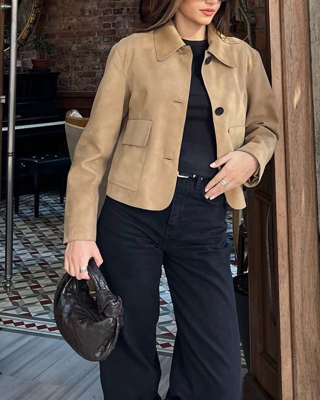Wildleder Blazerjacke
