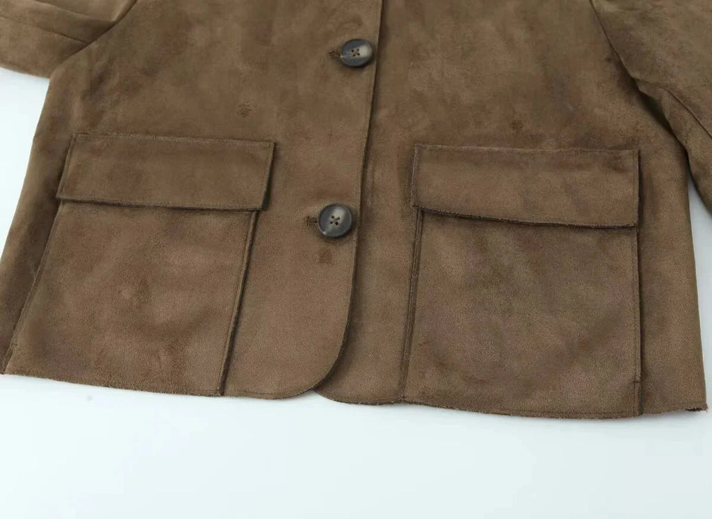 Wildleder Blazerjacke
