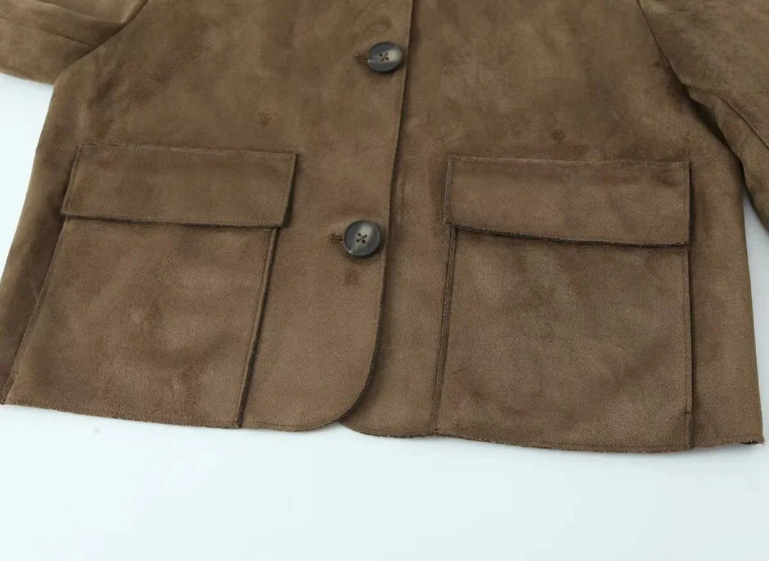 Wildleder Blazerjacke
