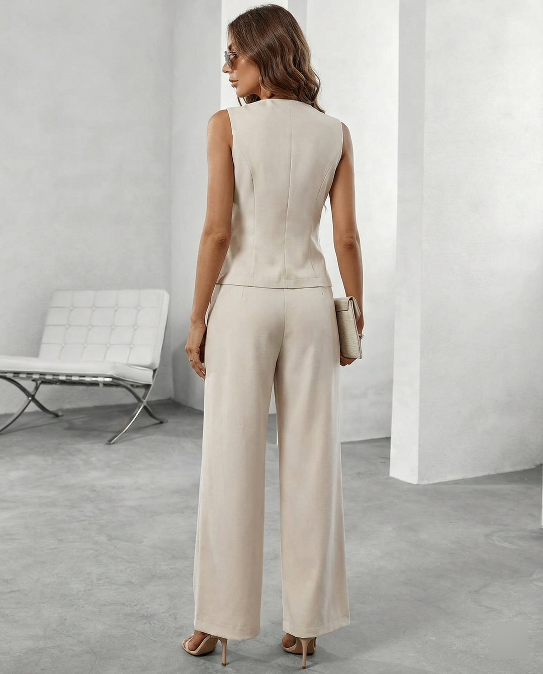 Elegantes Jumpsuit Satz für Jeden Anlass Damen Anzug