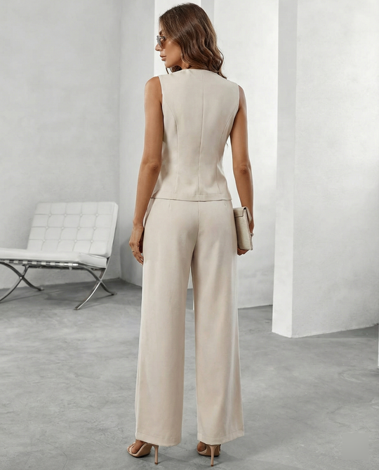 Elegantes Jumpsuit Satz für Jeden Anlass Damen Anzug