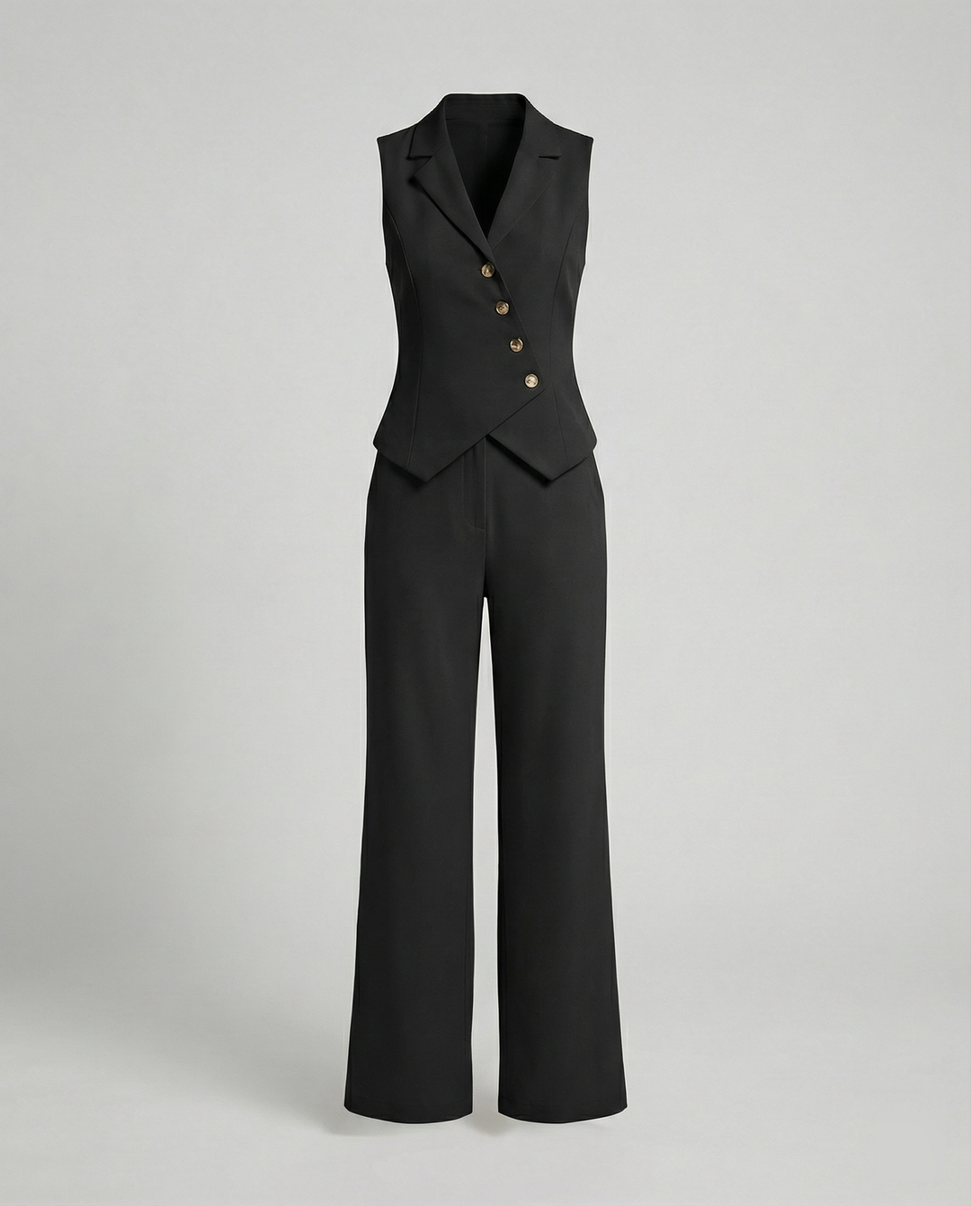 Elegantes Jumpsuit Satz für Jeden Anlass Damen Anzug