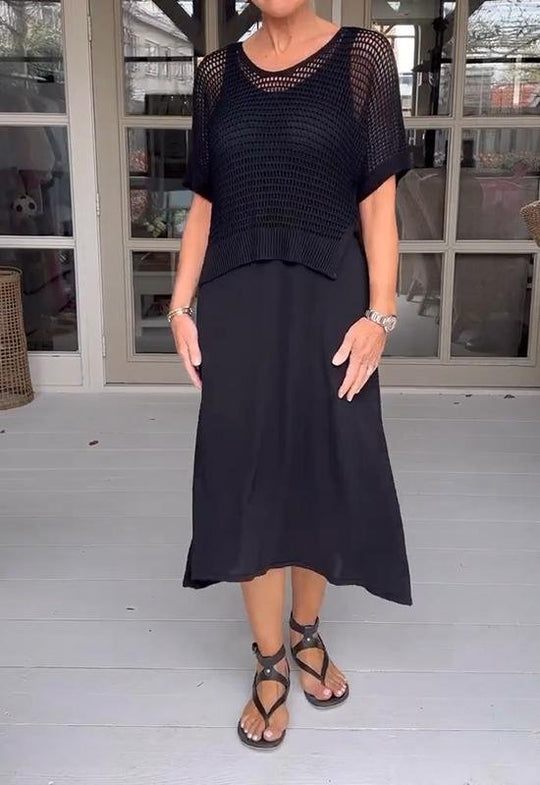 Elegantes Deltes Set (Kleid + Top)
