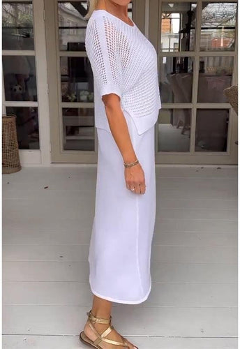 Elegantes Deltes Set (Kleid + Top)
