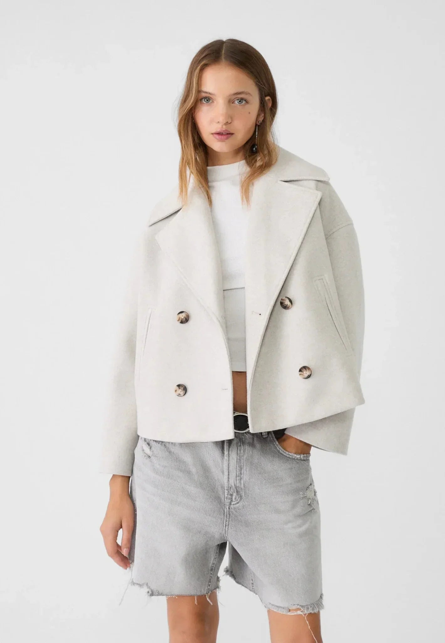 Damen Jacke mit Kurzschnitt & Doppelreiher | ShopNory
