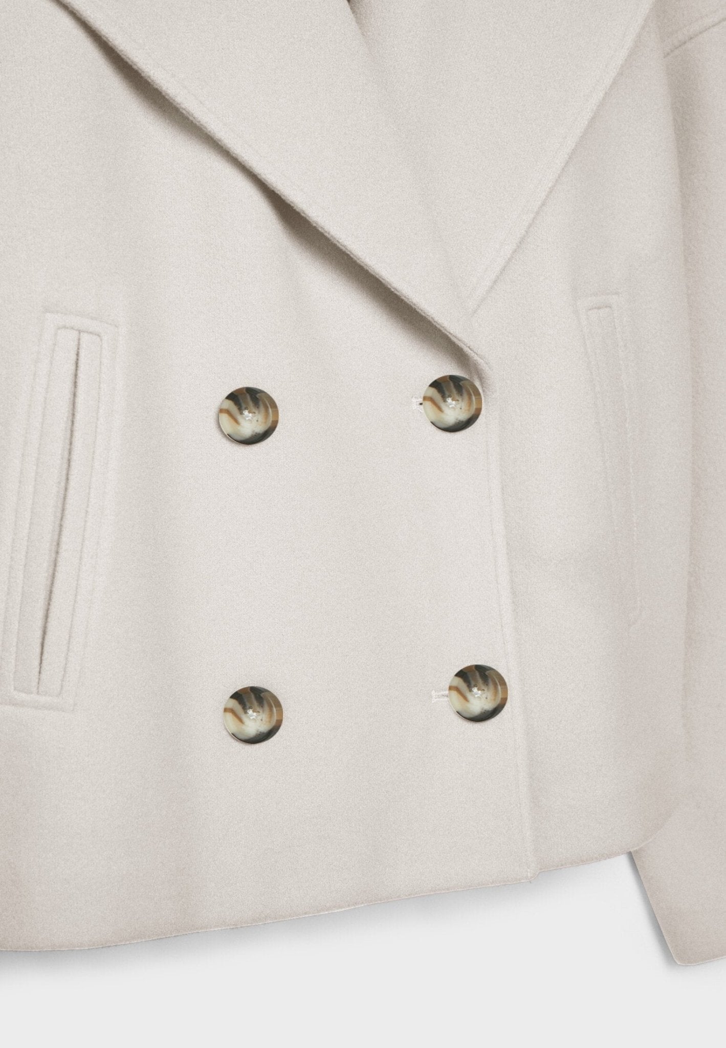 Kurzer Woll-Look Peacoat für Damen – Große Größen