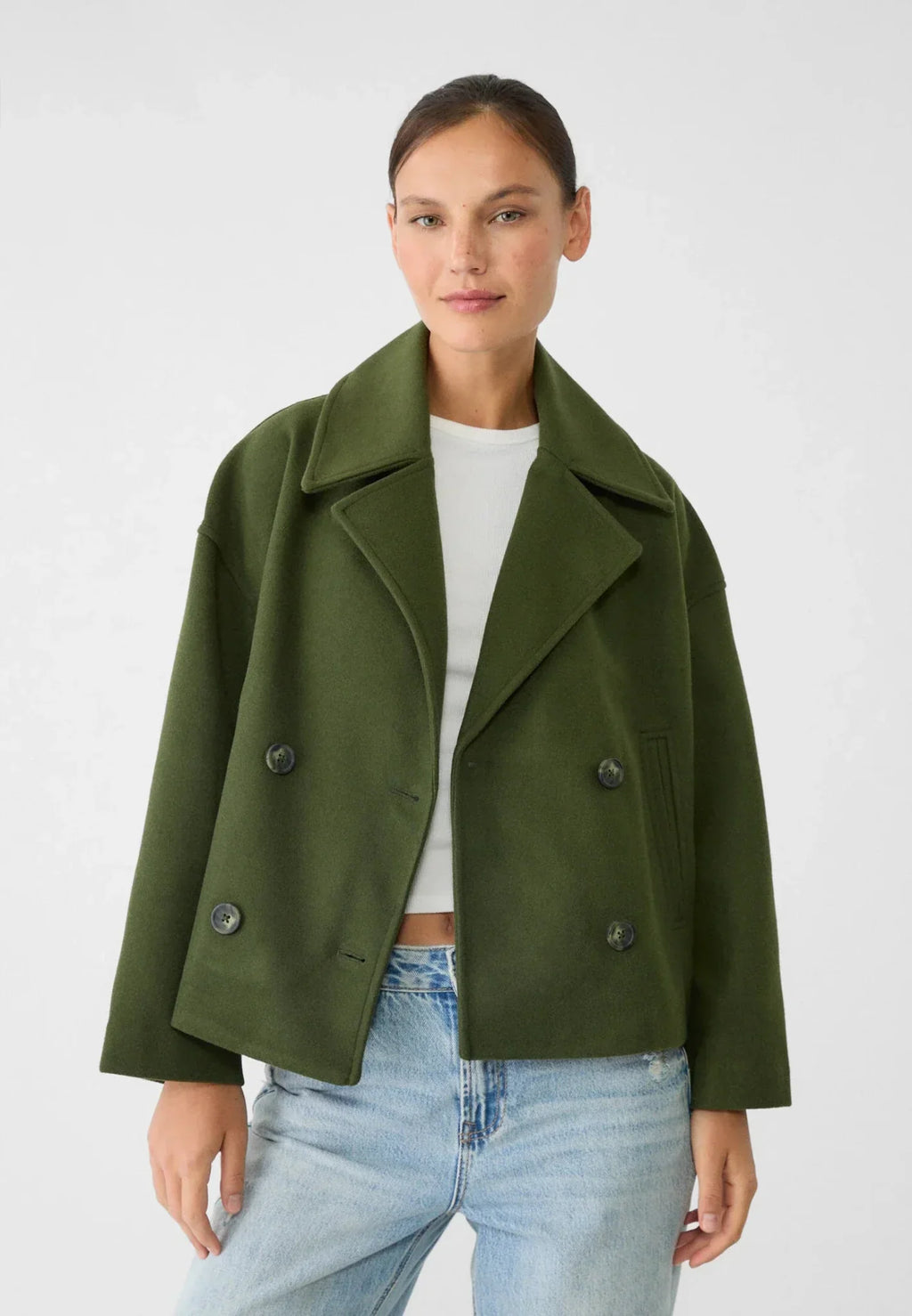 Damen Jacke mit Kurzschnitt & Doppelreiher | ShopNory