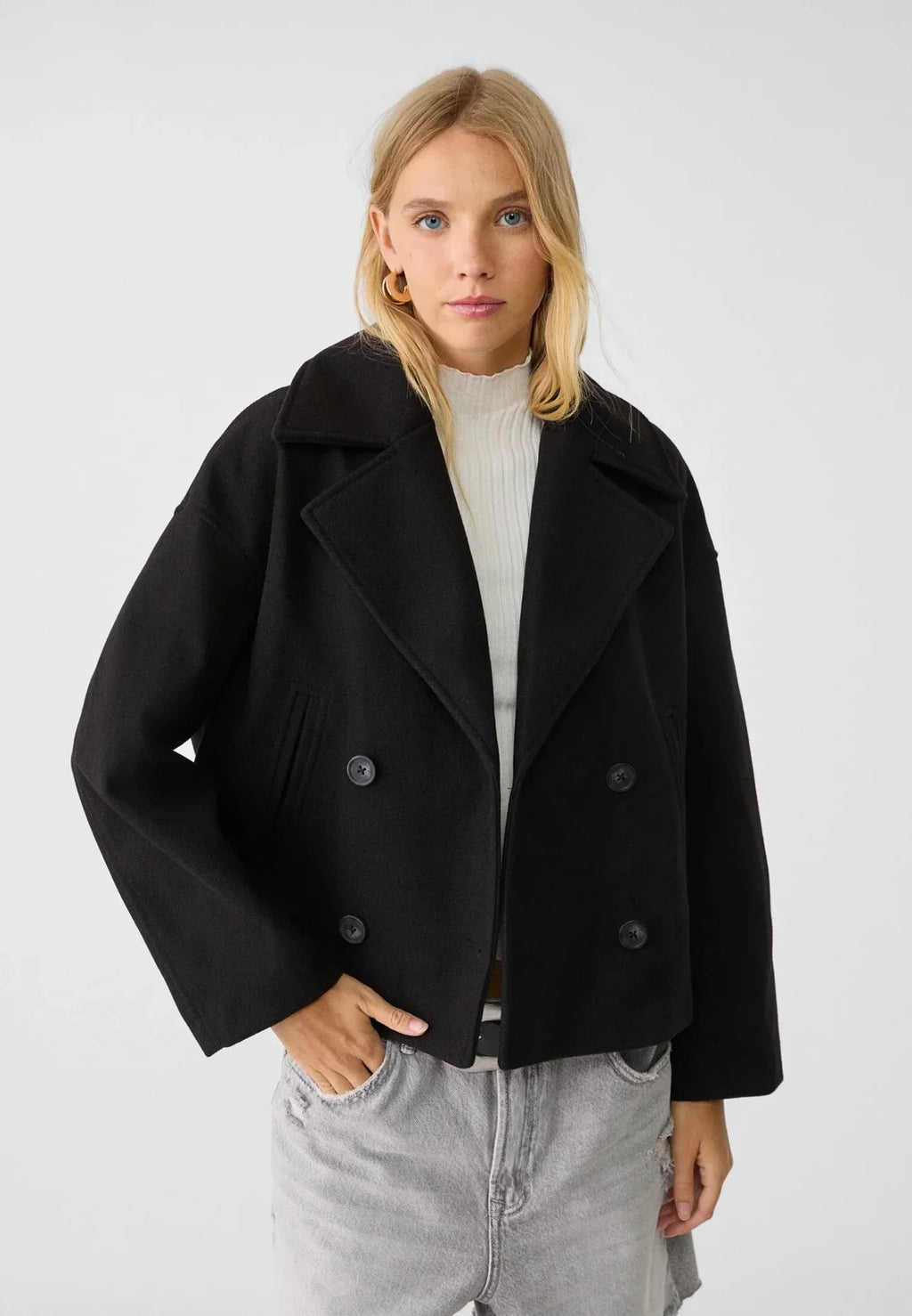 Damen Jacke mit Kurzschnitt & Doppelreiher | ShopNory