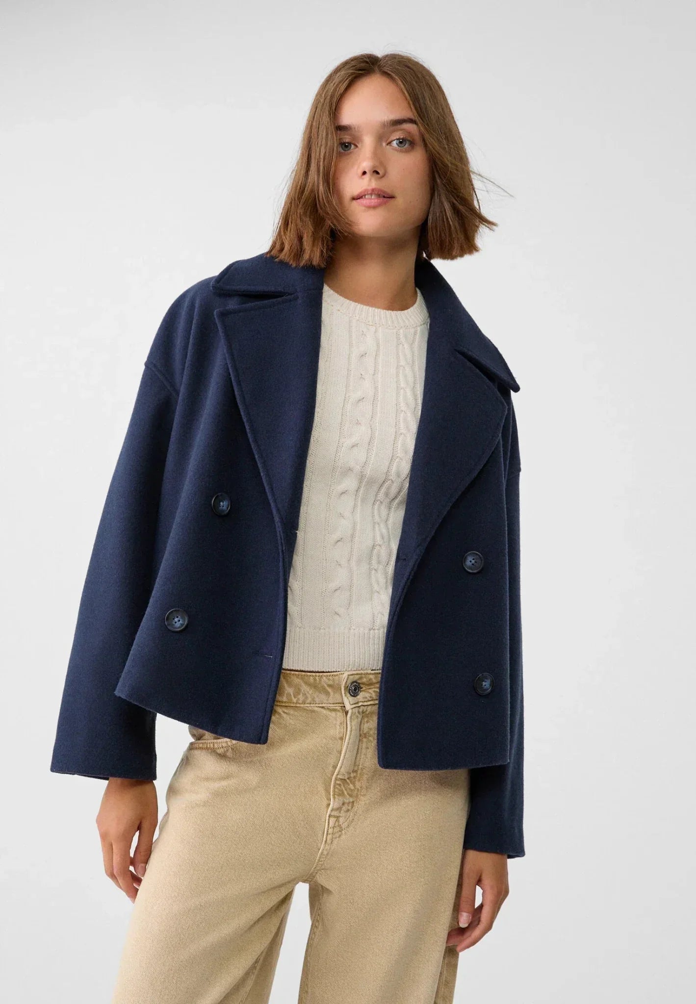 Damen Jacke mit Kurzschnitt & Doppelreiher | ShopNory