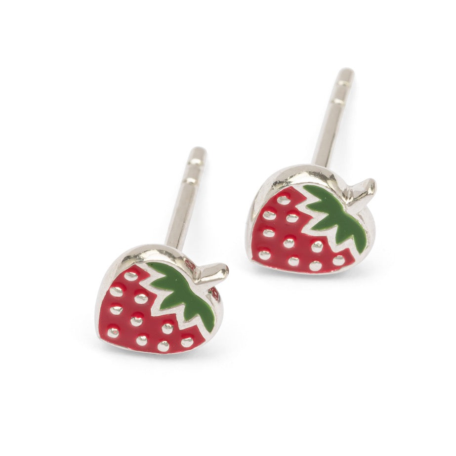 Ohrstecker Erdbeeren Kinder Ohrringe aus 925 Silber | Shop Nory