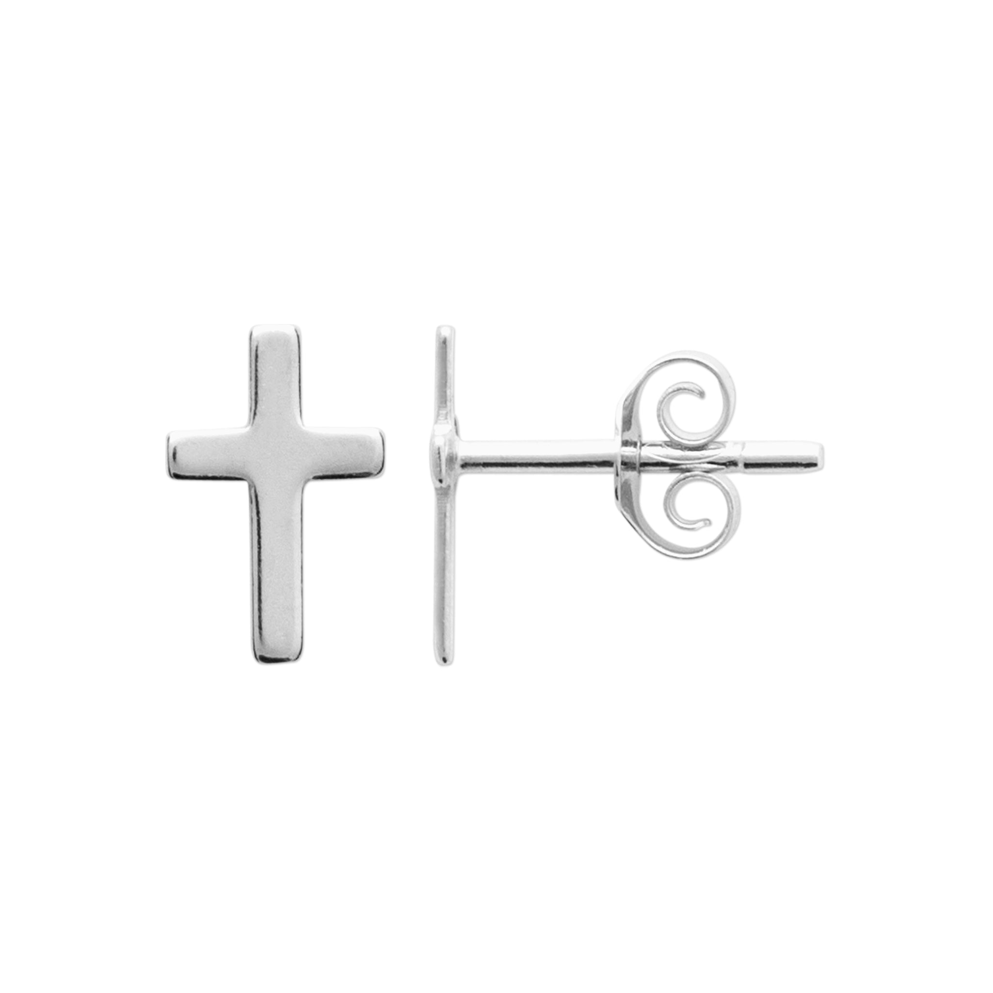 Silber Ohrringe Kreuz – zarte Kreuz Stecker aus 925 Silber | Shop Nory
