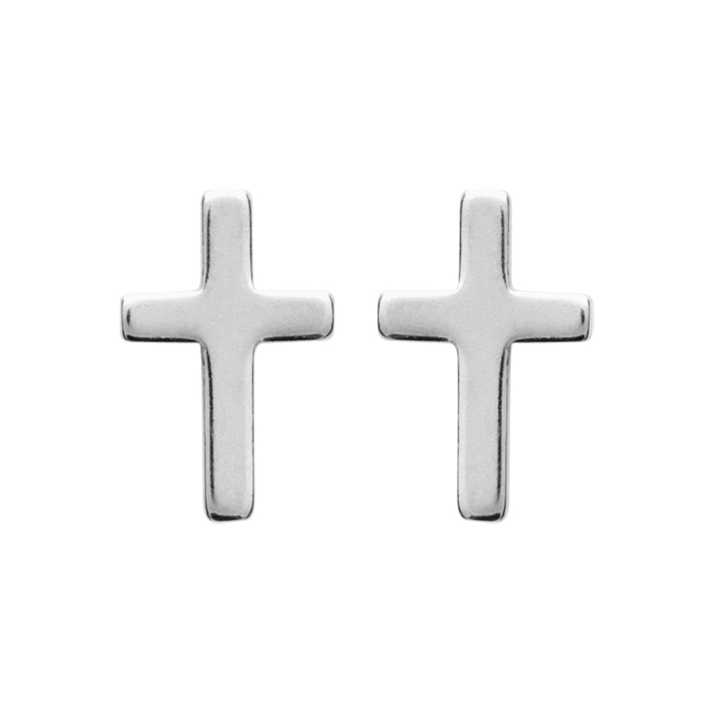 Silber Ohrringe Kreuz – zarte Kreuz Stecker aus 925 Silber | Shop Nory