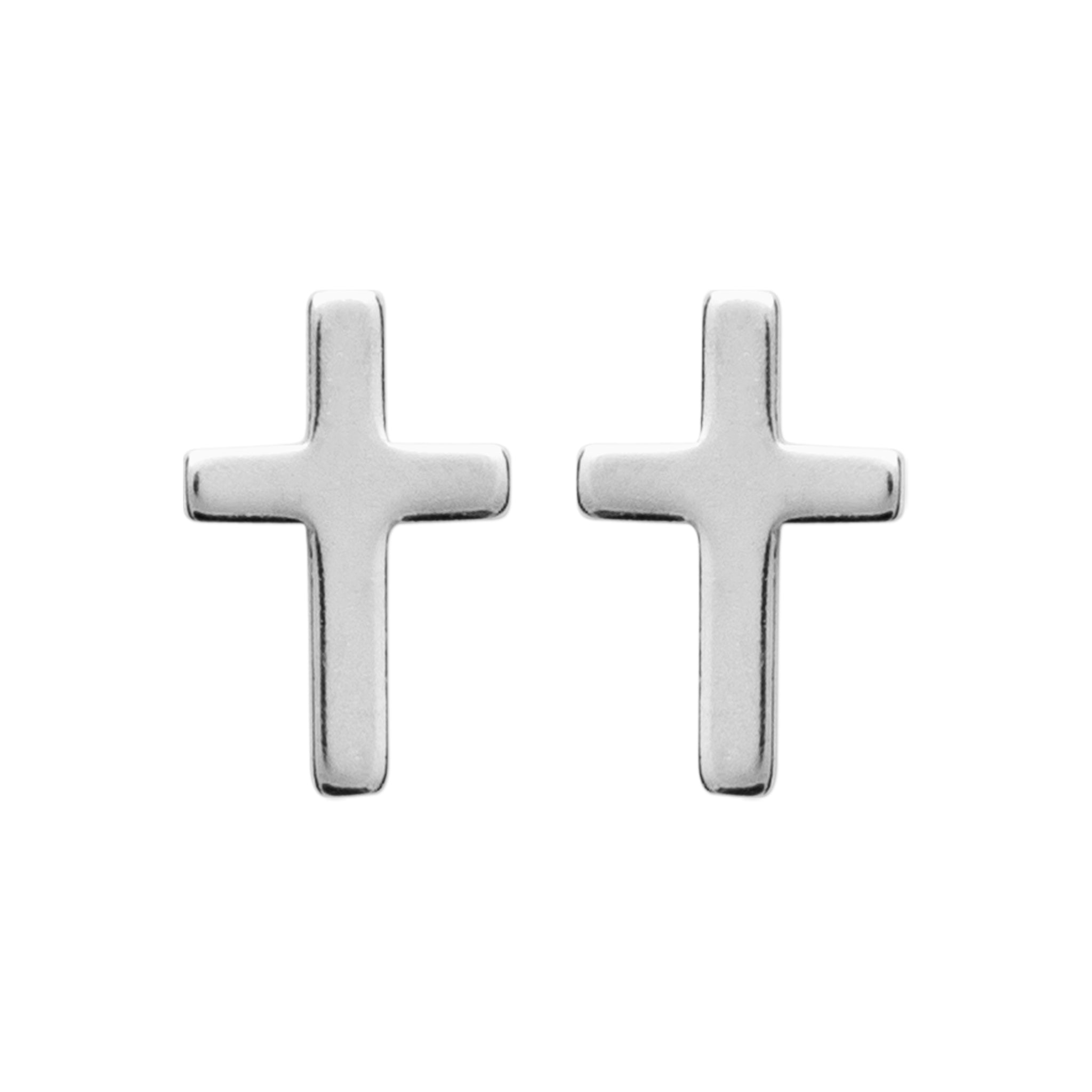 Silber Ohrringe Kreuz – zarte Kreuz Stecker aus 925 Silber | Shop Nory