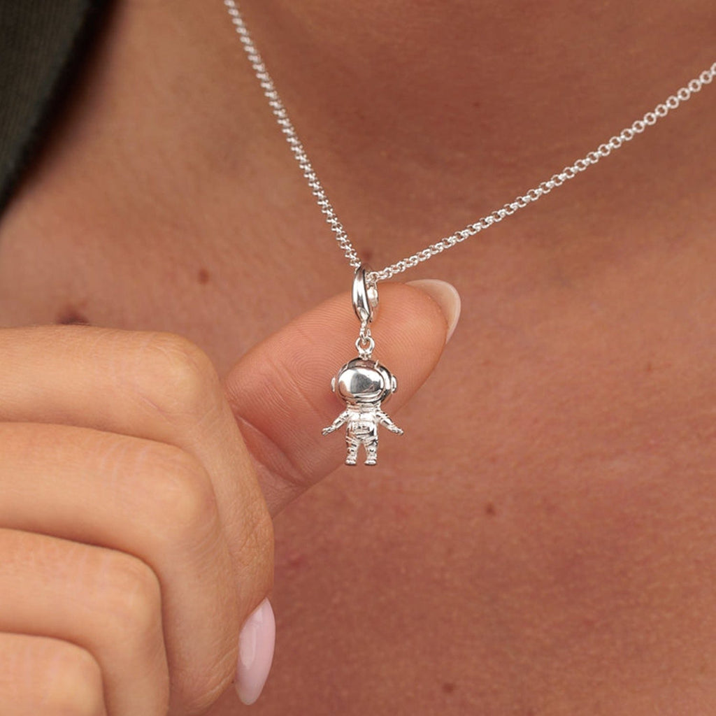 Silber Astronauten Charm Halskette | Shop Nory