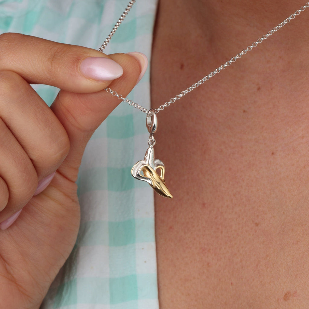 Silberne Banane Charm Halskette | Shop Nory